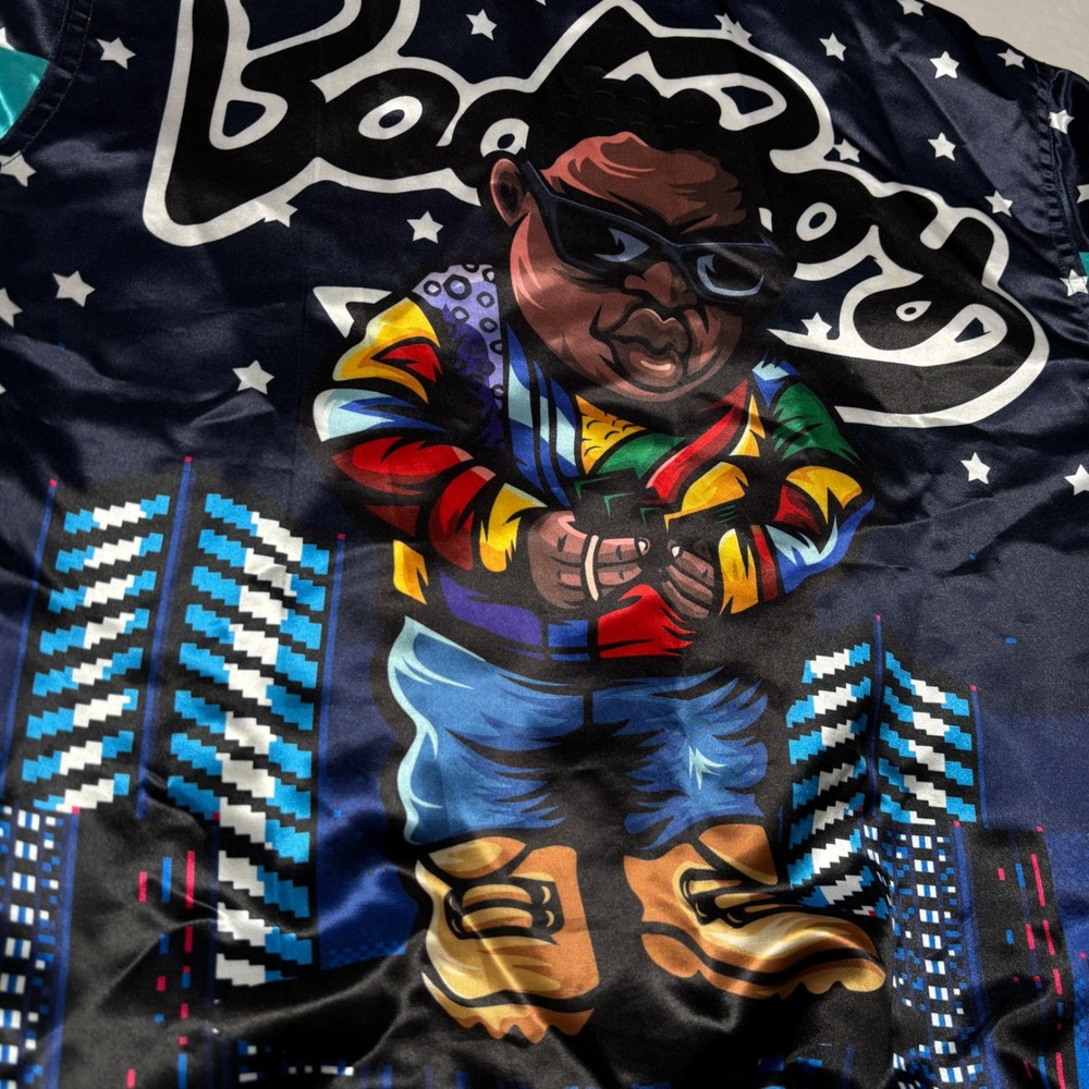 Headgear Classics Biggie Smalls Jacket Mens Small Navy Bad Boy Records Varsity - Picture 10 of 16